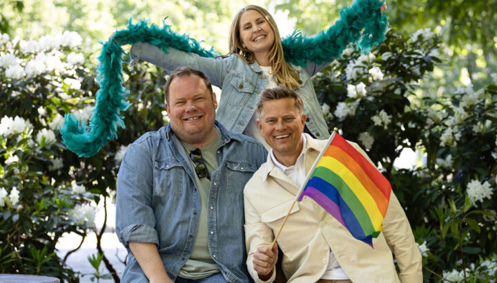 Pål Plassen, Silje Nordnes og Robert Stoltenberg skal lede NRKs første TV-program fra prideparaden i Oslo. Pål Plassen, Silje Nordnes og Robert Stoltenberg skal lede NRKs første TV-program fra prideparaden i Oslo, «Pride»