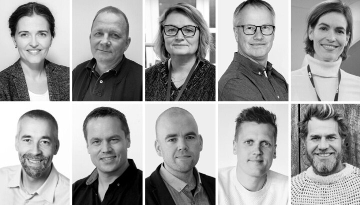 Øverst fra venstre: Tora Bakke Håndlykken (styreleder), Steinulf Henriksen (Nordnorsk), Merete Verstad (Trøndelag), Ole Knut Alnæs (Møre og Romsdal) og Dyveke Buanes (Vestafjelske). Nede fra venstre: Einar Tho (Rogaland og Agder), Steinar Ulrichsen (VeTeBu), Tom Martin Hartviksen (Oplandenes), Morten Ulekleiv (Østfold) og David Stenerud (Oslo). På bildet øverst fra venstre: Tora Bakke Håndlykken (styreleder), Steinulf Henriksen (Nordnorsk), Merete Verstad (Trøndelag), Ole Knut Alnæs (Møre og Romsdal) og Dyveke Buanes (Vestafjelske). Nede fra venstre: Einar Tho (Rogaland og Agder), Steinar Ulrichsen (VeTeBu), Tom Martin Hartviksen (Oplandenes), Morten Ulekleiv (Østfold) og David Stenerud (Oslo).
