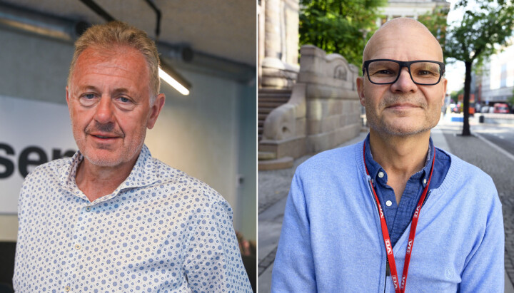 Ansvarlig redaktør i Nettavisen, Gunnar Stavrum og VGTV-redaktør Rolf Sønstelie.