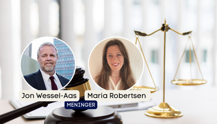 Advokatene Jon Wessel-Aas og Maria Øyvindsdatter Robertsen tror en ny dom i EMD vil få konsekvenser i Norge. Advokatene Jon Wessel-Aas og Maria Øyvindsdatter Robertsen. Illustrasjonbilde av dommerklubbe i bakgrunnen.