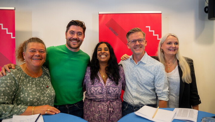 Kathy Lie (SV), Grunde Almeland (V), Lubna Jaffery (AP), Tage Pettersen (H) og Åslaug Sem-Jacobsen Kathy Lie (SV), Grunde Almeland (V), Lubna Jaffery (AP), Tage Pettersen (H) og Åslaug Sem-Jacobsen