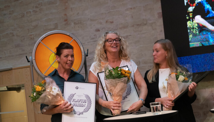 Elisabeth Andersson, Linda Hellesø og Svanhild Furre Johannessen ,helsearbeiderne som varslet vant Flavius-prisent