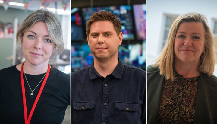 Helle Skjervold i VG, Fredrik Kirkevold i TV 2 og Tone Tveøy Strøm-Gundersen i Aftenposten.
