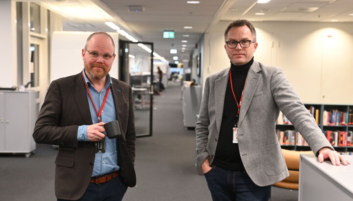 VGs ansvarlig redaktør, Gard Steiro, og organisasjonsdirektør Andreas Arnseth.