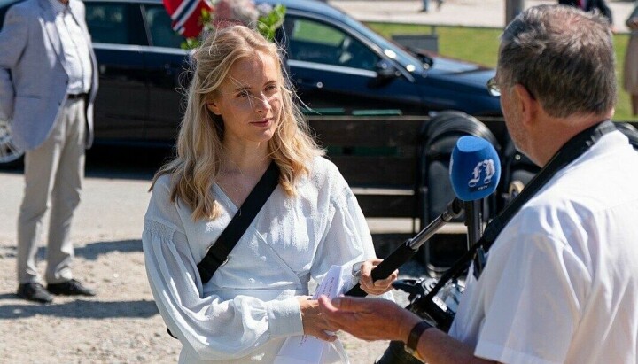 Journalist Mathilde Halstensen i Fredriksstad Blad. Foto: Felix Ellingsrud / F-B