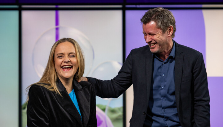 Henriette Steenstrup sammen med Trygve Rønningen som er programredaktør og direktør for innholdsstrategi i TV 2.