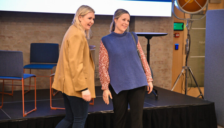 Pernille Johnsen, leder for strategi og utvikling Faktisk.no og Camilla Bjørn, Programdirektør, NRK