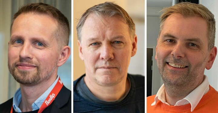 Helge Nitteberg, sjefredaktør i Nordlys, sjefredaktør i Avisa Nordland, Stig Jakobsen og sjefredaktør i Lofotposten Jan Eivind Fredly.