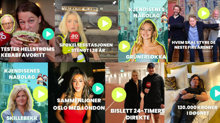 kollasj av videoposter fra Avisa Oslo