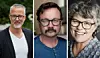 Tidligere Nettavisen-journalist Thomas Enger (til venstre), tidligere VG-journalist Ingar Johnsrud og tidligere Dagsrevyen-anker Anne Holt er nominert til Rivertonprisen.