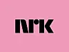 NRK logo, rosa bakgrunn