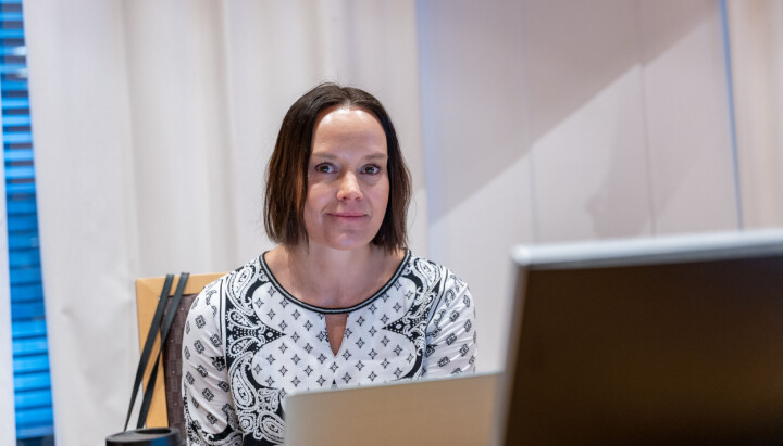 Nina Vesterby, avgått konsernsjef i Story House Egmont, måtte vitne i retten. Nina Vesterby i retten for Egmont.