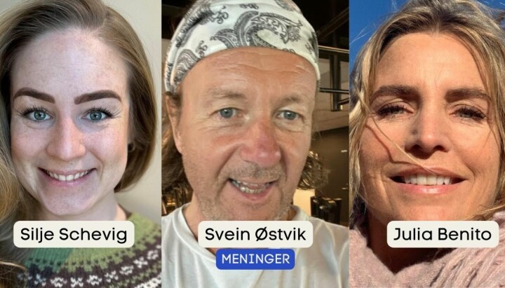 Svein Østvik svarer sammen med Silje Schevig og Julia Benito Svein Østvik, Silje Schevig og Julia Benito