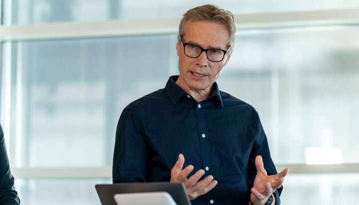 Jon Atle Gulla fortalte om de nye språkmodellene under en presentasjon hos Schibsted onsdag.