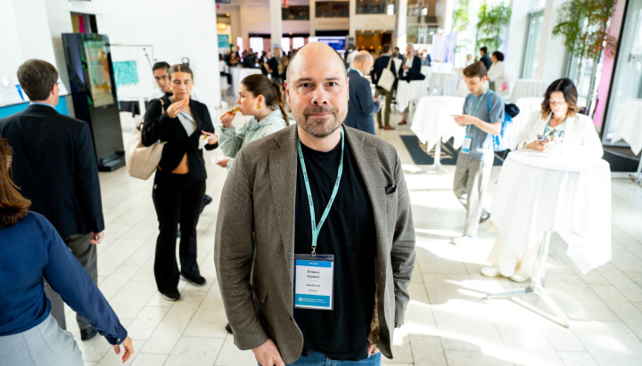 Amedia-sjefen på WAN-IFRA i København.