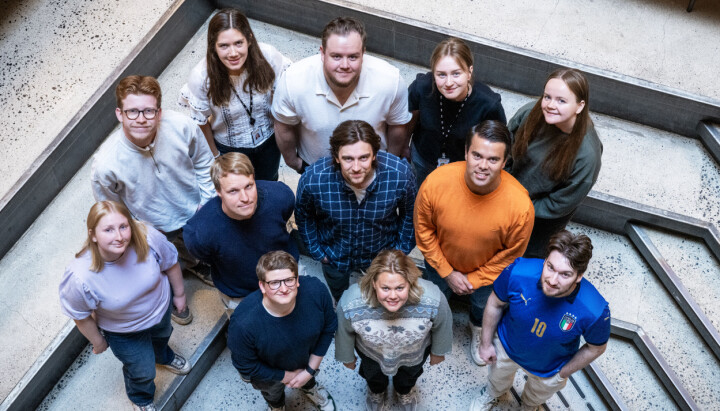 Sommervikar i NTB: Første rekke fra venstre: Andreas Jakobsen, Astrid Midtun, Martin Daldosso. Andre rekke fra venstre: Eline Lurud Dahl, Mathias Eftedal, Knut Egil Aure Nilsen, Edvin Strømme. Bakerst fra venstre: Vemund Rognstad, Pernille Dalgaard, Sebastian Melsom Johansen, Amanda Pedersen Giske, Emilie Holtet.