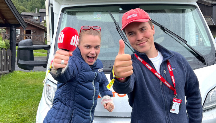 To av Dagbladets bobil-reportere i sommer: Christina H. Korneliussen og Bendik Hansen. Dagbladets bobil-team: Christina H. Korneliussen og Bendik Hansen.