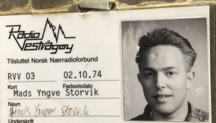 Pressekortet til en ung Mads Yngve Storvik.