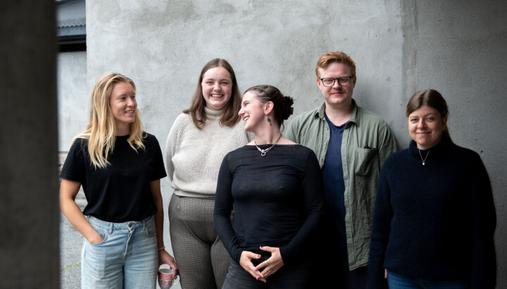 Fra venstre: Kristiane Bekkestad, Liv Lilleslett, Beate Bjella, Jonas Sandboe og Tonje Halbjørhus.