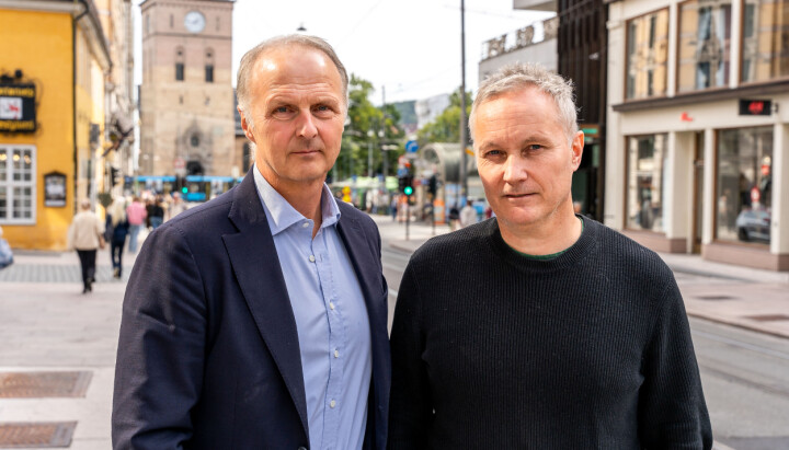 Svein Erik Hole, direktør for brukermarkedet i TU Media og konstituert ansvarlig redaktør Tor Nondal.