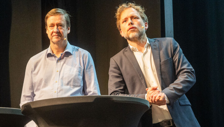 John Christian Elden og Audun Lysbakken var i panelet som utfordret tre redaktører om medienes vurderinger av et samlet medietrykk. Hilde Charlotte Solheim, John Christian Elden og Audun Lysbakken bruker sine erfaringer til å stille redaktørene spørsmål.