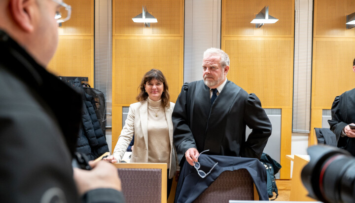 Kjersti Løken Stavrum, CEO i Stiftelsen Tinius, og prosessfullmektig Jon Wessel-Aas. Kjersti Løken Stavrum, CEO i Stiftelsen Tinius, og prosessfullmektig Jon Wessel-Aas.