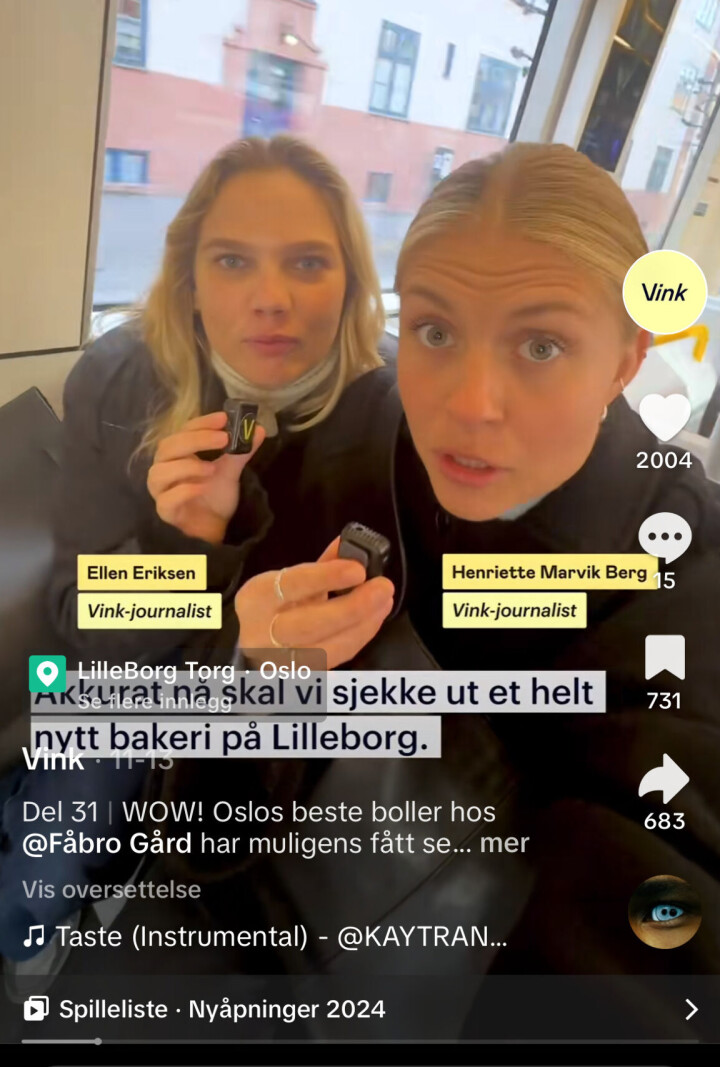 Vink på Tiktok.