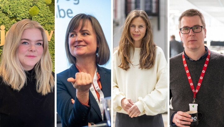 Monica Iren Solberg Susegg i Steinkjer-Avisa, Mari Skurdal i Klassekampen, Guro Valland i Bergensavisen og Eirik Hoff Lysholm i Avisa Oslo.