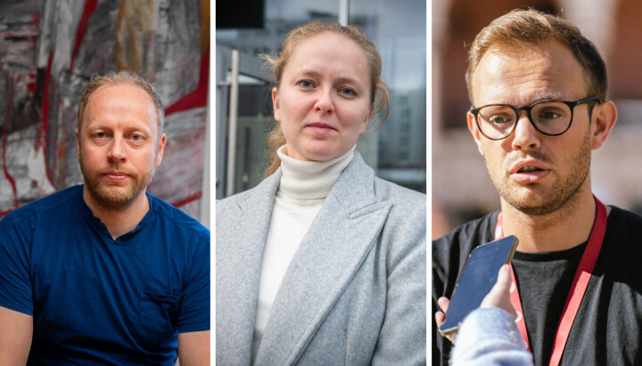 Klubbleder i VG, Jostein Matre, klubbleder i TV 2, Margrethe Håland Solheim og NJ-leder i Amedia, Eirik Løkkemoen Bjerklund