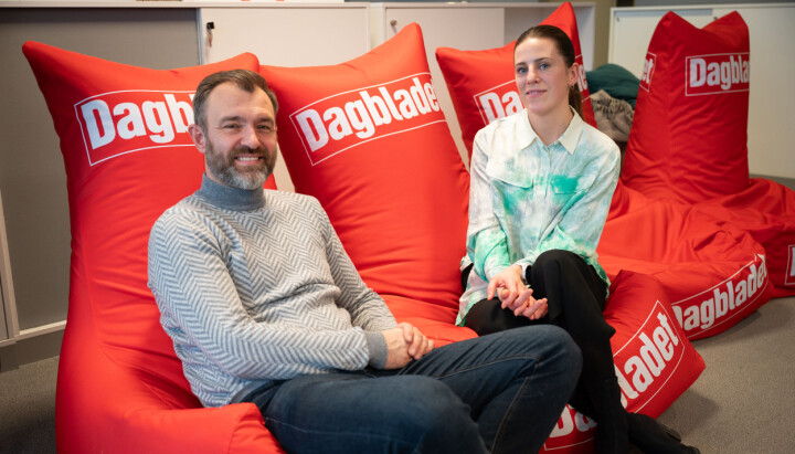 Øystein Sæthre, redaksjonssjef for Dagbladet TV og Therese Doksheim Skaug, redaksjonssjef for sosiale medier. Øystein Sæthre, redaksjonssjef for Dagbladet TV og Therese Doksheim Skaug, redaksjonssjef for sosiale medier.