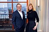 Rolf Ellingsen Aaneland som blir ny adm. direktør i Geelmuyden Kiese Norge og Karne Lykkebo, konserndirektør Geelmuyden Kiese Gruppen.