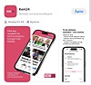 Skjermbilde av Kom24-appens oppføring i App Store med logo, appbilder og «Åpne»-knapp.